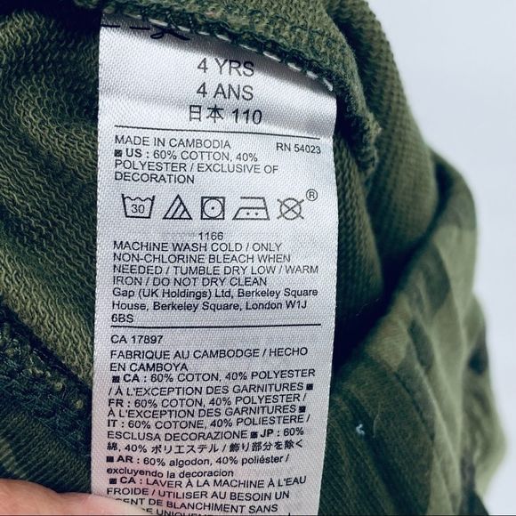 🐱Baby GAP Green Camo Shorts sz 4 years {z} - Picture 3 of 5